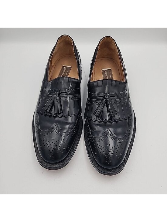 Johnston & Murphy Men\'s Loafers Tassel Wing Tip Black Leather 8.5 95209 Optima main image 4